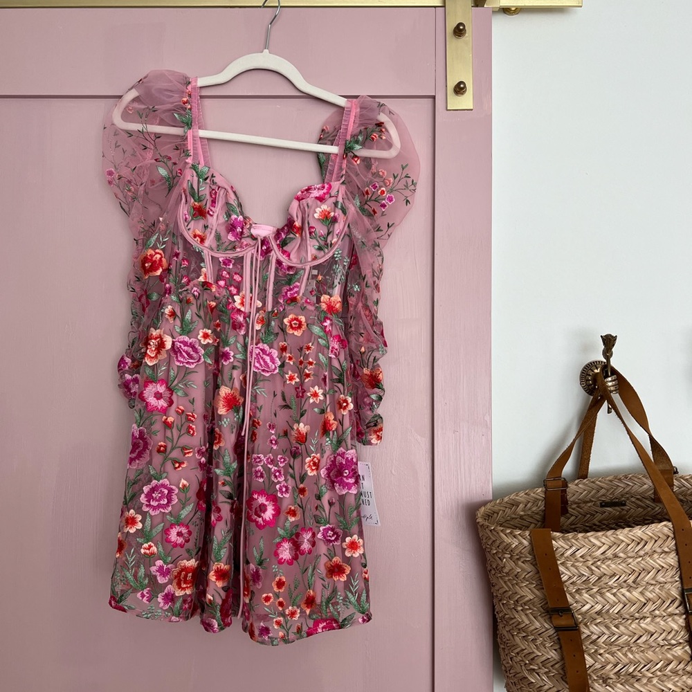 For love and lemon Floral Pink Dress